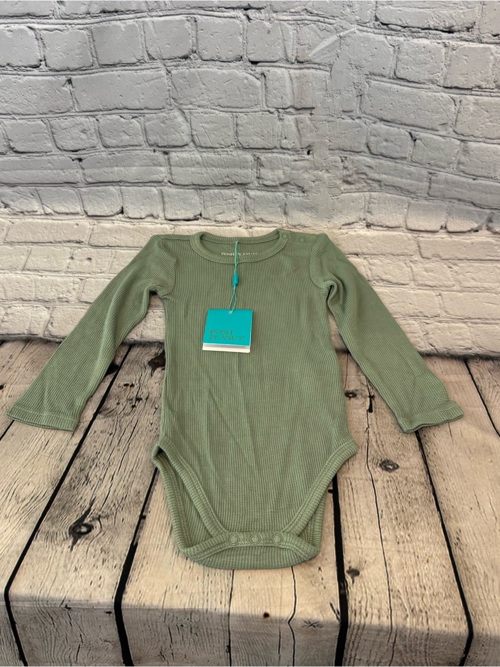 Posh Peanut Waffle Knit Bodysuit